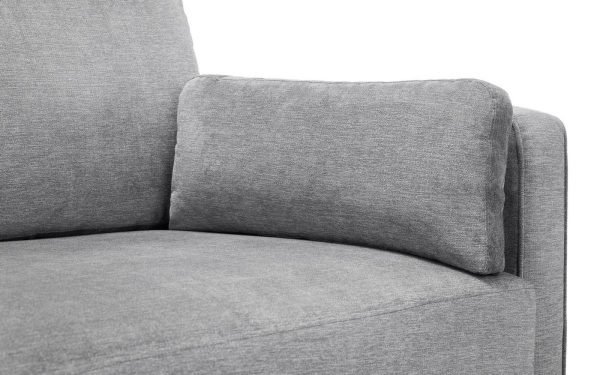 hayward dark grey chenille 3 seater sofa arm detail