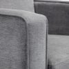 hayward dark grey chenille chair arm detail