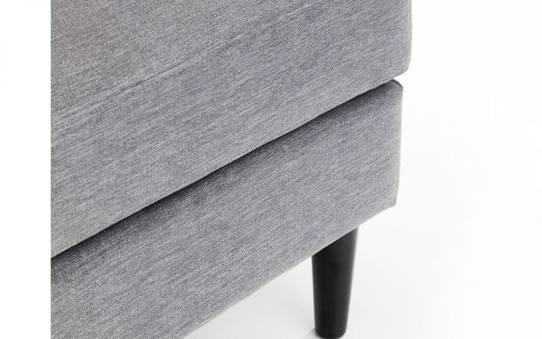 hayward dark grey chenille ottoman detail 1