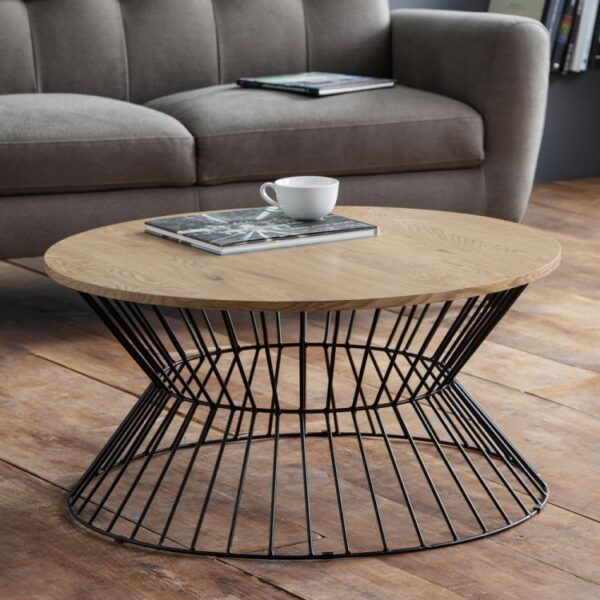 jersey light oak coffee table roomset