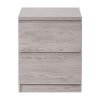 jupiter 2 drawer bedside grey oak front