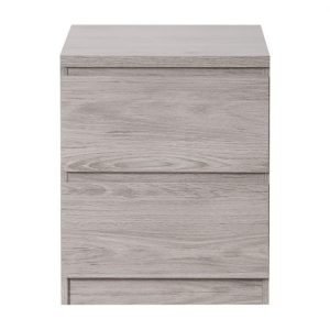 jupiter 2 drawer bedside grey oak front