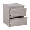 jupiter 2 drawer bedside grey oak open