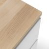 jupiter 2 drawer bedside scandinavian oak white top detail