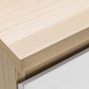 jupiter 4 drawer chest scandinavian oak white top detail