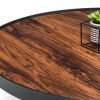 loft walnut coffee table top detail