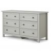 Maine 6 Drawer Wide Chest- Dove Grey