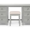 maine dressing table stool front grey