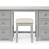 maine dressing table stool front grey