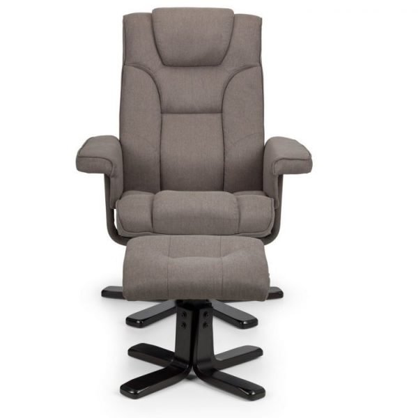 malmo grey recliner stool front