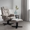 malmo grey recliner stool roomset