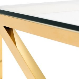 miami gold coffee table corner detail