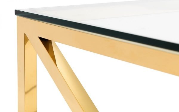 miami gold coffee table corner detail