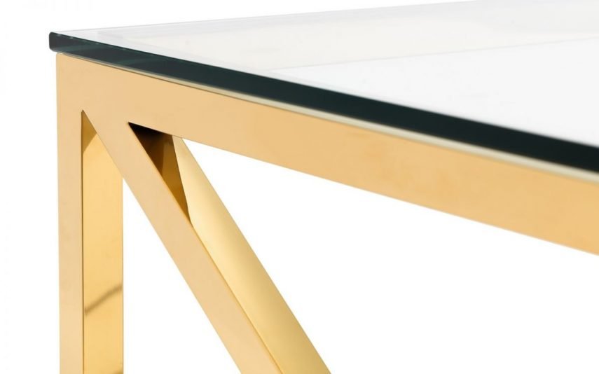 miami gold coffee table corner detail