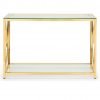 miami gold console table front angle