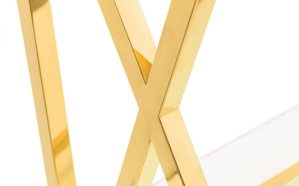 miami gold console table x detail