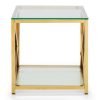 miami gold lamp table front angle