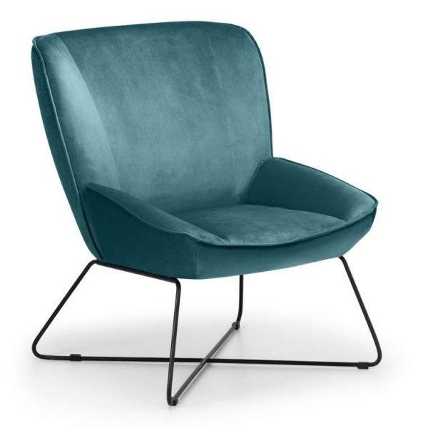 mila chair teal angle