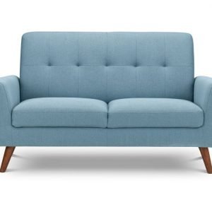 monza blue 2 seater sofa front