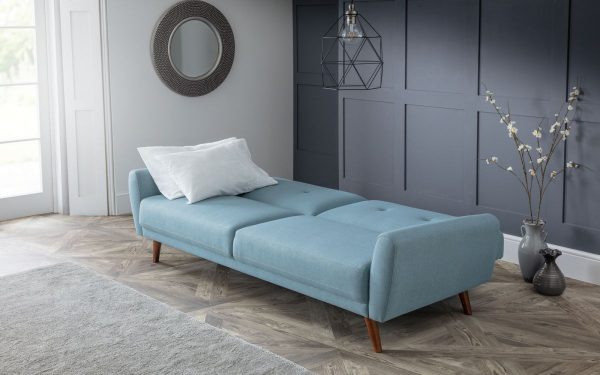 monza blue sofabed roomset open pillows