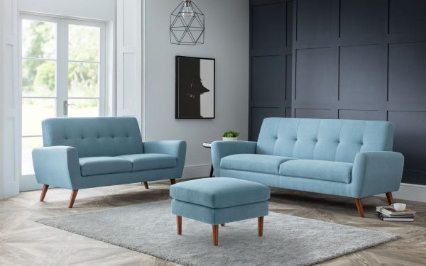 monza blue sofas and ottoman roomset 1