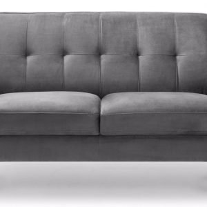 monza grey velvet 2 seater front