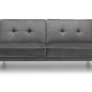 monza grey velvet sofabed front