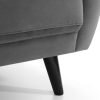 monza grey velvet sofabed leg detail