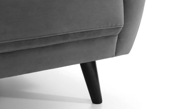 monza grey velvet sofabed leg detail