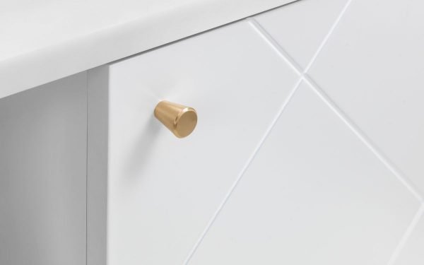 moritz white tv cabinet handle detail