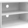 moritz white tv cabinet shelf detail