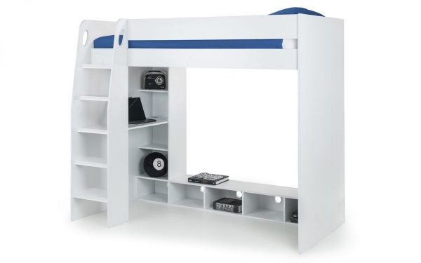 nebula white gaming bed angle