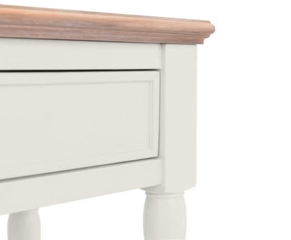 provence 2 drawer console table detail