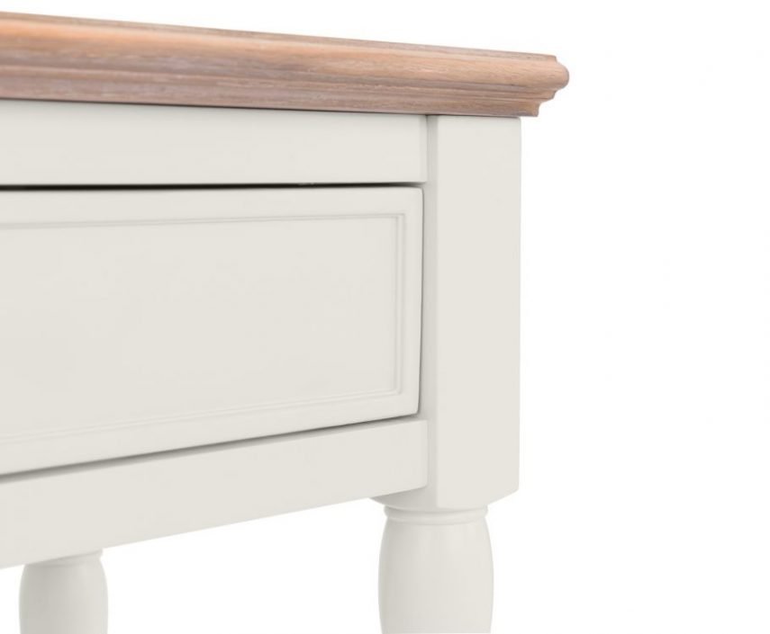 provence 2 drawer console table detail
