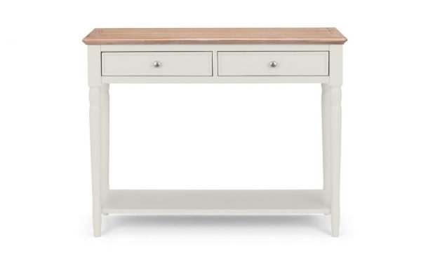provence 2 drawer console table front