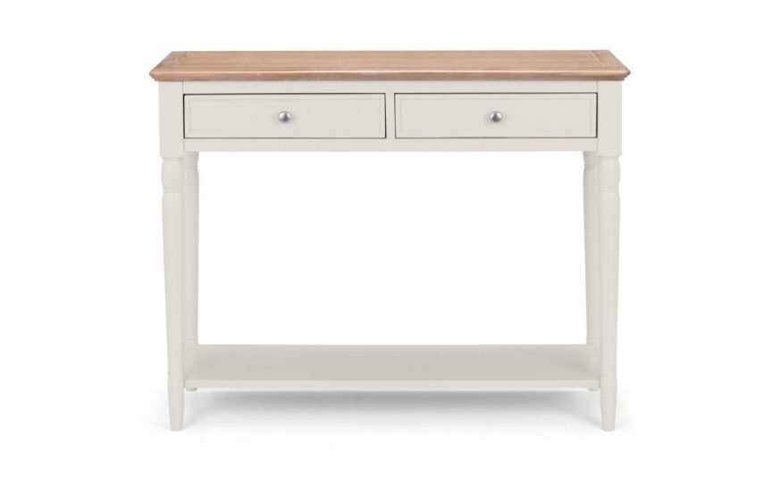 provence 2 drawer console table front
