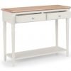 provence 2 drawer console table open