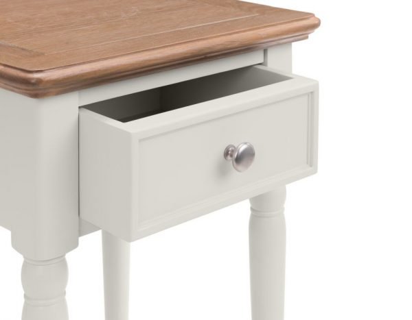 provence lamp table drawer detail