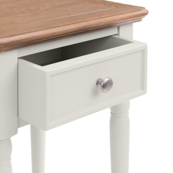provence lamp table drawer detail