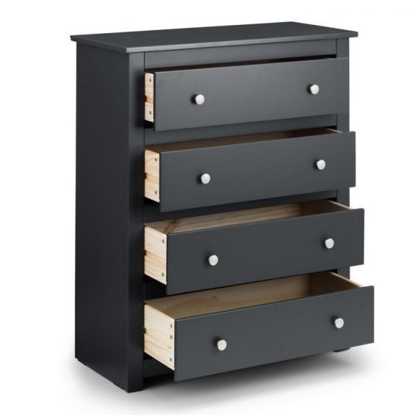 radley anthracite 4 drawer chest open