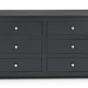 radley anthracite 6 drawer chest front