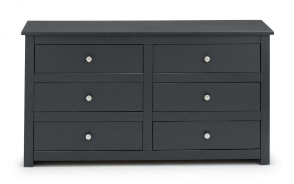 radley anthracite 6 drawer chest front