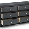 radley anthracite 6 drawer chest open