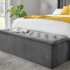 ravello blanket box grey velvet roomset