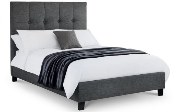 sorrento high headboard bed 135cm dressed