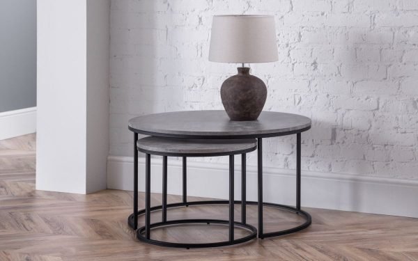 staten round nesting coffee tables roomset