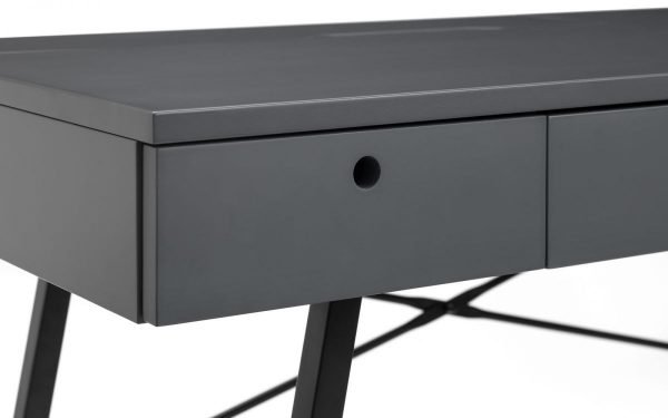 trianon grey desk drawer detail