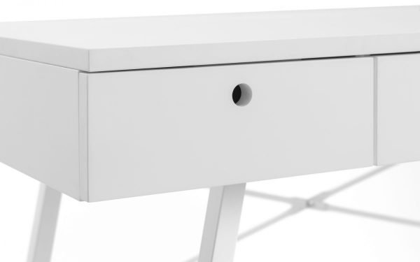 trianon white desk drawer