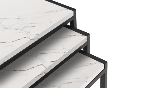 tribeca marble nest of tables top detail