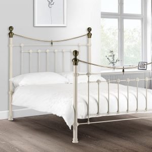 victoria bed stone white roomset
